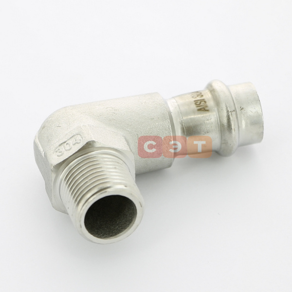 Угол 90° с НР пресс нержавеющий  15 х 1/2"  UniFitt